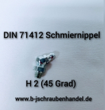 DIN 71412 Schmiernippel Form B (H2 45 Grad) BM 6 x 1 galv. verzinkt  (10 Stück)