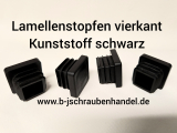 Lamellenstopfen/ Rohrstopfen vierkant Kunststoff schwarz 25 x 25 x 3mm (10 Stück)