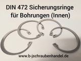 DIN 472 Sicherungsringe für Bohrungen,Regelausführung Edelstahl (Innen) 8 x 0,8 (5 Stück)