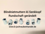 Blindnietmuttern/Einnietmuttern kl. Senkkopf gerändelt Stahl verzinkt M 6 Nietber.: 0,25 - 3,5mm (5 Stück)