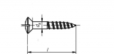 DIN 95 Linsensenkkopf mit Schlitz Messing verchromt 3,0 x 12 (200 Stück)