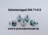 Schmiernippel DIN 71412 Form A (H1) AM 8 x 1 galv. verzinkt (100 Stück)